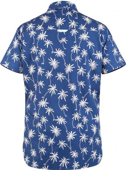 D555 BURLEY Palm Tree Print Shirt - Skjorter - Skjorter til store mænd 2XL- 8XL