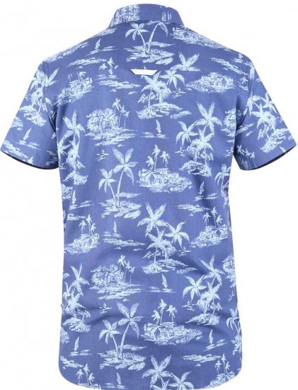 D555 WHITSBURY Hawaiian Print Shirt - Skjorter - Skjorter til store mænd 2XL- 8XL