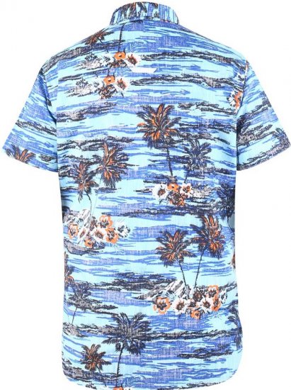 D555 CHARFORD Hawaiian Reverse Printed Shirt - Skjorter - Skjorter til store mænd 2XL- 8XL