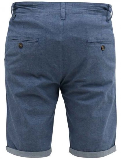 D555 Alderton Stretch Chambray Shorts Navy - Shorts - Shorts i store størrelser - W40-W60