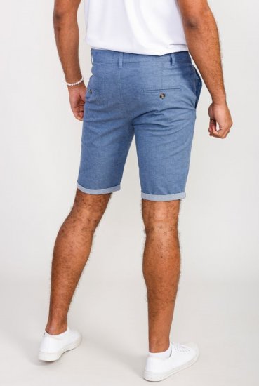 D555 Alderton Stretch Chambray Shorts Navy - Shorts - Shorts i store størrelser - W40-W60