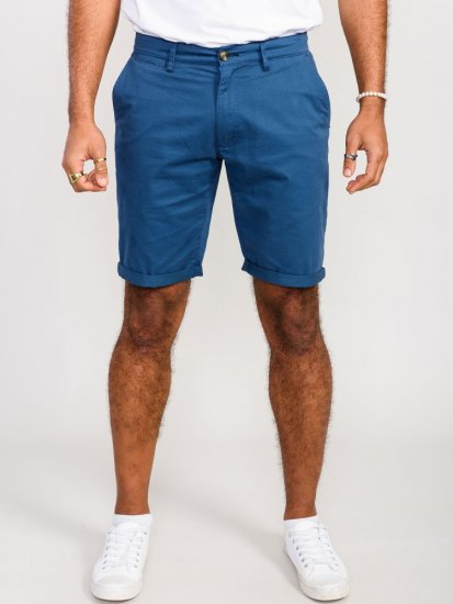 D555 Nelson Stretch Chino Shorts Blue - Shorts - Shorts i store størrelser - W40-W60