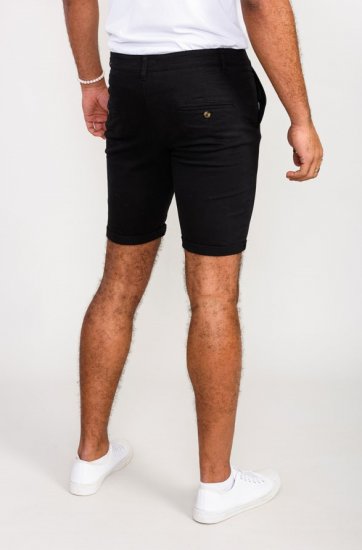 D555 Nelson Stretch Chino Shorts Black - Shorts - Shorts i store størrelser - W40-W60