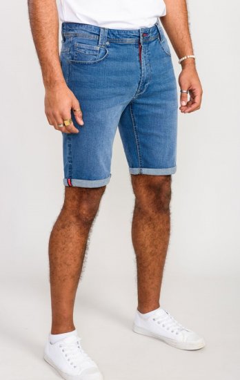 D555 Suffolk Blue Stretch Denim Shorts - Shorts - Shorts i store størrelser - W40-W60