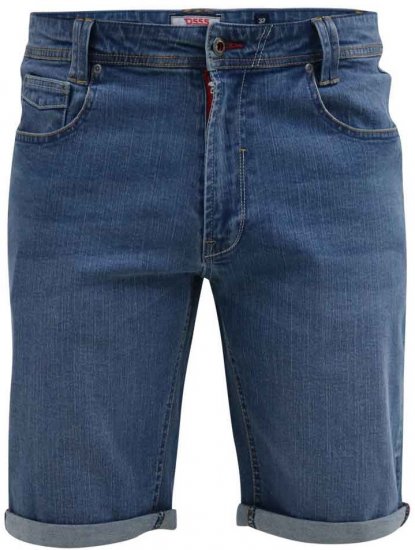 D555 Suffolk Blue Stretch Denim Shorts - Shorts - Shorts i store størrelser - W40-W60