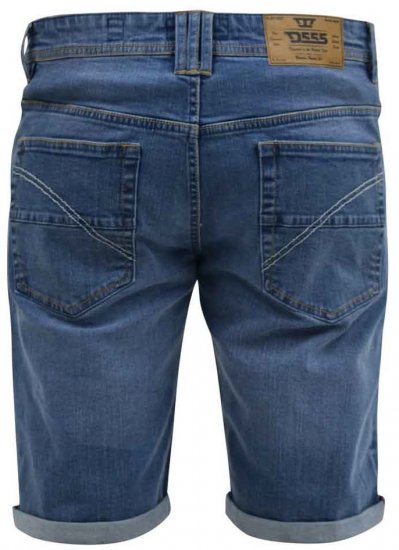 D555 Suffolk Blue Stretch Denim Shorts - Shorts - Shorts i store størrelser - W40-W60