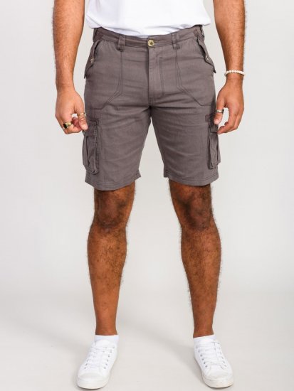 D555 Melton Cotton Cargo Shorts Grey - Shorts - Shorts i store størrelser - W40-W60