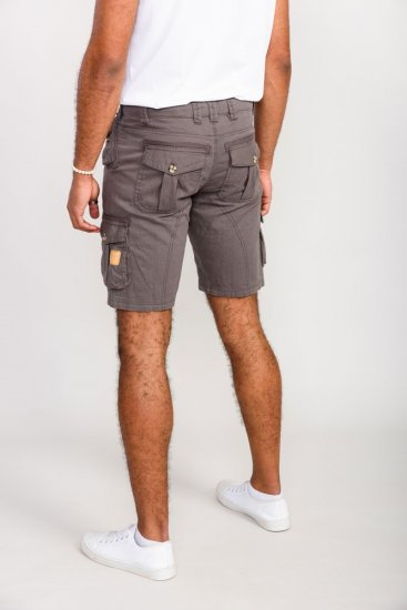 D555 Melton Cotton Cargo Shorts Grey - Shorts - Shorts i store størrelser - W40-W60
