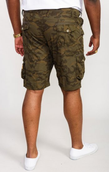 D555 Woobridge Camo Cotton Cargo Shorts - Shorts - Shorts i store størrelser - W40-W60