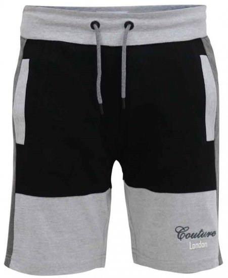 D555 Kirton Couture Elasticated Waistband Shorts Black/Charcoal - Joggingbukser og shorts - Sweatpants og Sweatshorts 2XL-12XL