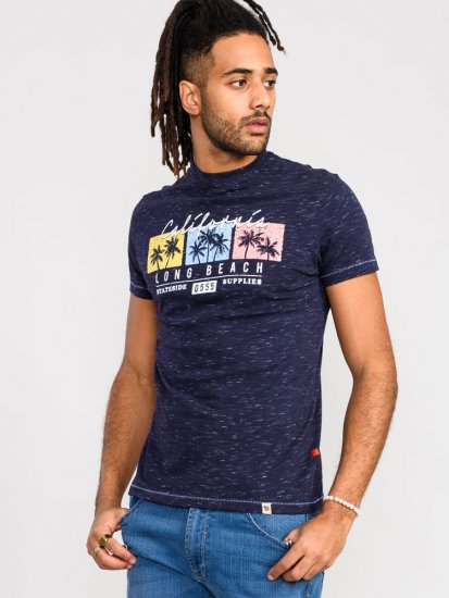 D555 Thorndon California Long Beach Printed T-Shirt - T-shirts - T-shirts i store størrelser - 2XL-14XL