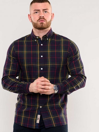 D555 Gladstone Check Button Down Collar Shirt - Skjorter - Skjorter til store mænd 2XL- 8XL