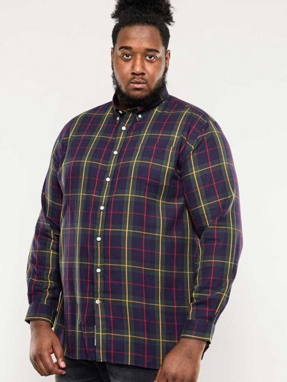 D555 Gladstone Check Button Down Collar Shirt - Skjorter - Skjorter til store mænd 2XL- 8XL