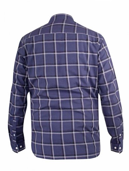 D555 Townsville Check Button Down Collar Shirt Navy - Skjorter - Skjorter til store mænd 2XL- 8XL