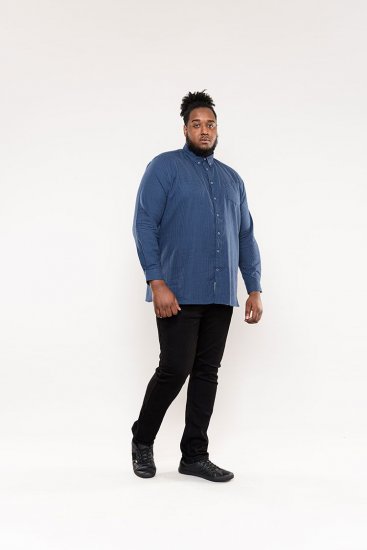 D555 Melbourne Gingham Check Long Sleeve Button Down Shirt - Skjorter - Skjorter til store mænd 2XL- 8XL