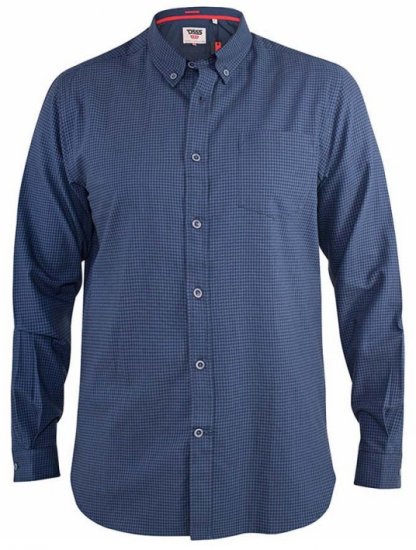 D555 Melbourne Gingham Check Long Sleeve Button Down Shirt - Skjorter - Skjorter til store mænd 2XL- 8XL