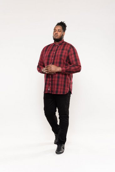 D555 Benalla Check Long Sleeve Button Down Shirt - Skjorter - Skjorter til store mænd 2XL- 8XL