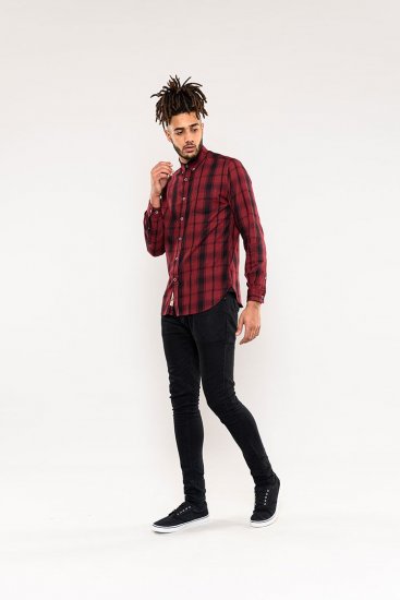 D555 Benalla Check Long Sleeve Button Down Shirt - Skjorter - Skjorter til store mænd 2XL- 8XL