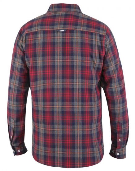 D555 Abbot LS Flannel Shirt - Skjorter - Skjorter til store mænd 2XL- 8XL