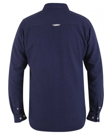 D555 Sennon LS Linen Mix Shirt - Skjorter - Skjorter til store mænd 2XL- 8XL