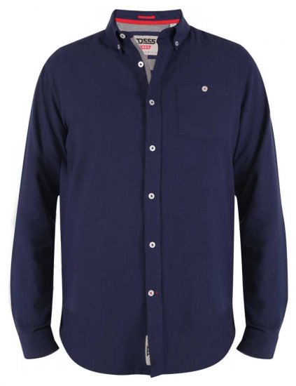 D555 Sennon LS Linen Mix Shirt - Skjorter - Skjorter til store mænd 2XL- 8XL