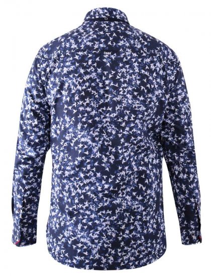 D555 Harrow AOP Shirt Blue - Skjorter - Skjorter til store mænd 2XL- 8XL
