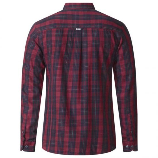 D555 Theo Long Sleeve Check Shirt - Skjorter - Skjorter til store mænd 2XL- 8XL