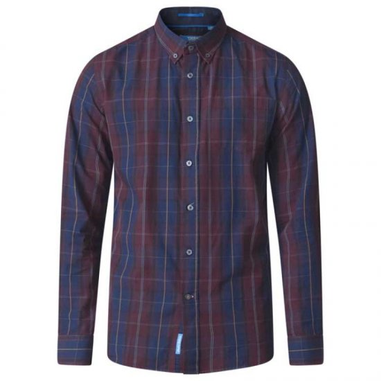 D555 Grady Long Sleeve Check Shirt - Skjorter - Skjorter til store mænd 2XL- 8XL