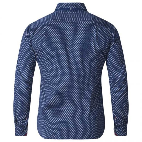 D555 Lavar Long Sleeve Diamond Printed Shirt - Skjorter - Skjorter til store mænd 2XL- 8XL
