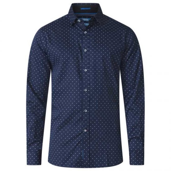 D555 Rashard Long Sleeve Printed Shirt - Skjorter - Skjorter til store mænd 2XL- 8XL