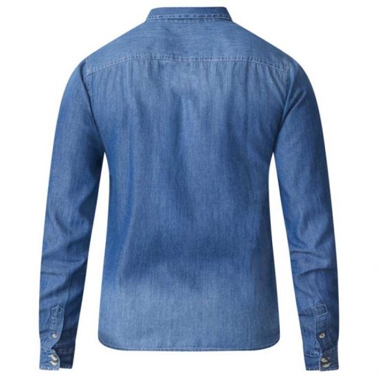 D555 Adcock Long Sleeve Vintage Denim Shirt - Skjorter - Skjorter til store mænd 2XL- 8XL