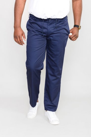 D555 Basilio Pants with elasticated waist Navy - Jeans og bukser - Herrejeans og bukser i store størrelser W40-W70