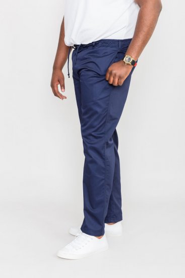 D555 Basilio Pants with elasticated waist Navy - Jeans og bukser - Herrejeans og bukser i store størrelser W40-W70