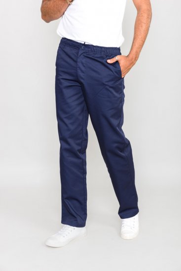 D555 Basilio Pants with elasticated waist Navy - Jeans og bukser - Herrejeans og bukser i store størrelser W40-W70