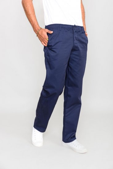D555 Basilio Pants with elasticated waist Navy - Jeans og bukser - Herrejeans og bukser i store størrelser W40-W70