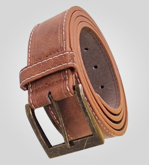 D555 Dylan Tan Bonded Leather Belt - Bælter - Store Bælter - W40-W70/2XL-8XL