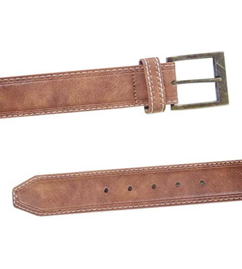D555 Dylan Tan Bonded Leather Belt - Bælter - Store Bælter - W40-W70/2XL-8XL