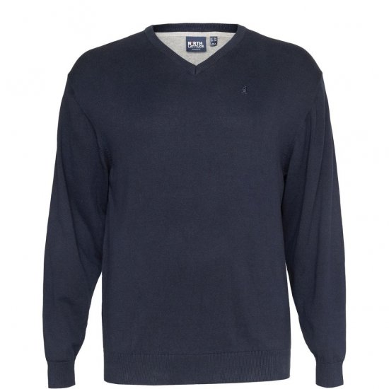 North Latitude V-neck knit Night Sky - Trøjer og hættetrøjer - Trøjer og Hættetrøjer i store størrelser - 2XL-14XL