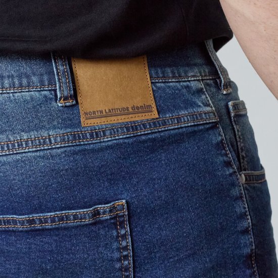 North Latitude Jeans Jack Blue Used Wash - Jakker - Jakker i store størrelser, 2XL- 12XL