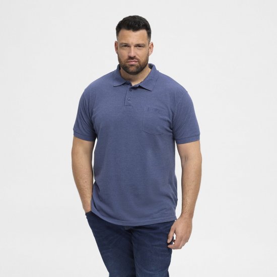 North Latitude Polo Blue Melange - Polotrøjer - Polotrøjer 2XL-8XL