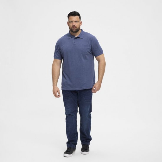 North Latitude Polo Blue Melange - Polotrøjer - Polotrøjer 2XL-8XL