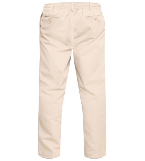 D555 Basilio Bukser med elastisk talje Beige - Jeans og bukser - Herrejeans og bukser i store størrelser W40-W70