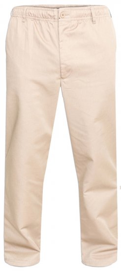 D555 Basilio Bukser med elastisk talje Beige - Jeans og bukser - Herrejeans og bukser i store størrelser W40-W70
