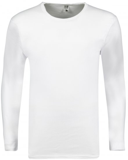Adamo Royal Fine Ribbed Long sleeve Under-T-shirt White - Undertøj og badetøj - Badetøj og Undertøj i store størrelser 