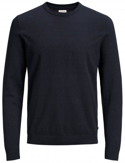 Jack & Jones Crew neck Knitted Sweater Navy - Trøjer og hættetrøjer - Trøjer og Hættetrøjer i store størrelser - 2XL-14XL