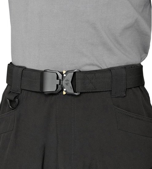 D555 Dale Tactical Stretch Webbing Belt with Heavy Duty Quick Release Buckle Black - Bælter - Store Bælter - W40-W70/2XL-8XL