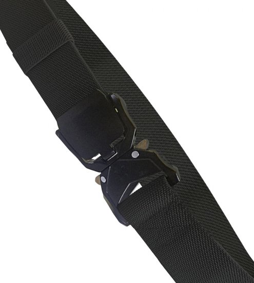 D555 Dale Tactical Stretch Webbing Belt with Heavy Duty Quick Release Buckle Black - Bælter - Store Bælter - W40-W70/2XL-8XL