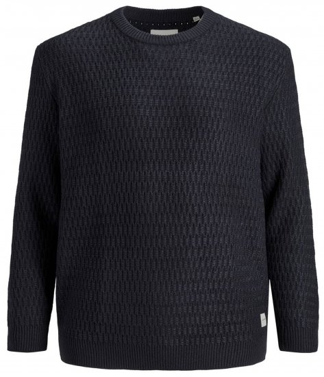 Jack & Jones JCOBRANDON Knit Black - Trøjer og hættetrøjer - Trøjer og Hættetrøjer i store størrelser - 2XL-14XL