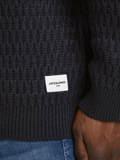 Jack & Jones JCOBRANDON Knit Black - Trøjer og hættetrøjer - Trøjer og Hættetrøjer i store størrelser - 2XL-14XL