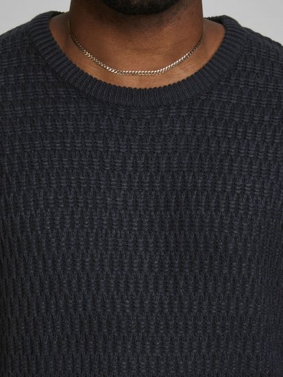 Jack & Jones JCOBRANDON Knit Black - Trøjer og hættetrøjer - Trøjer og Hættetrøjer i store størrelser - 2XL-14XL